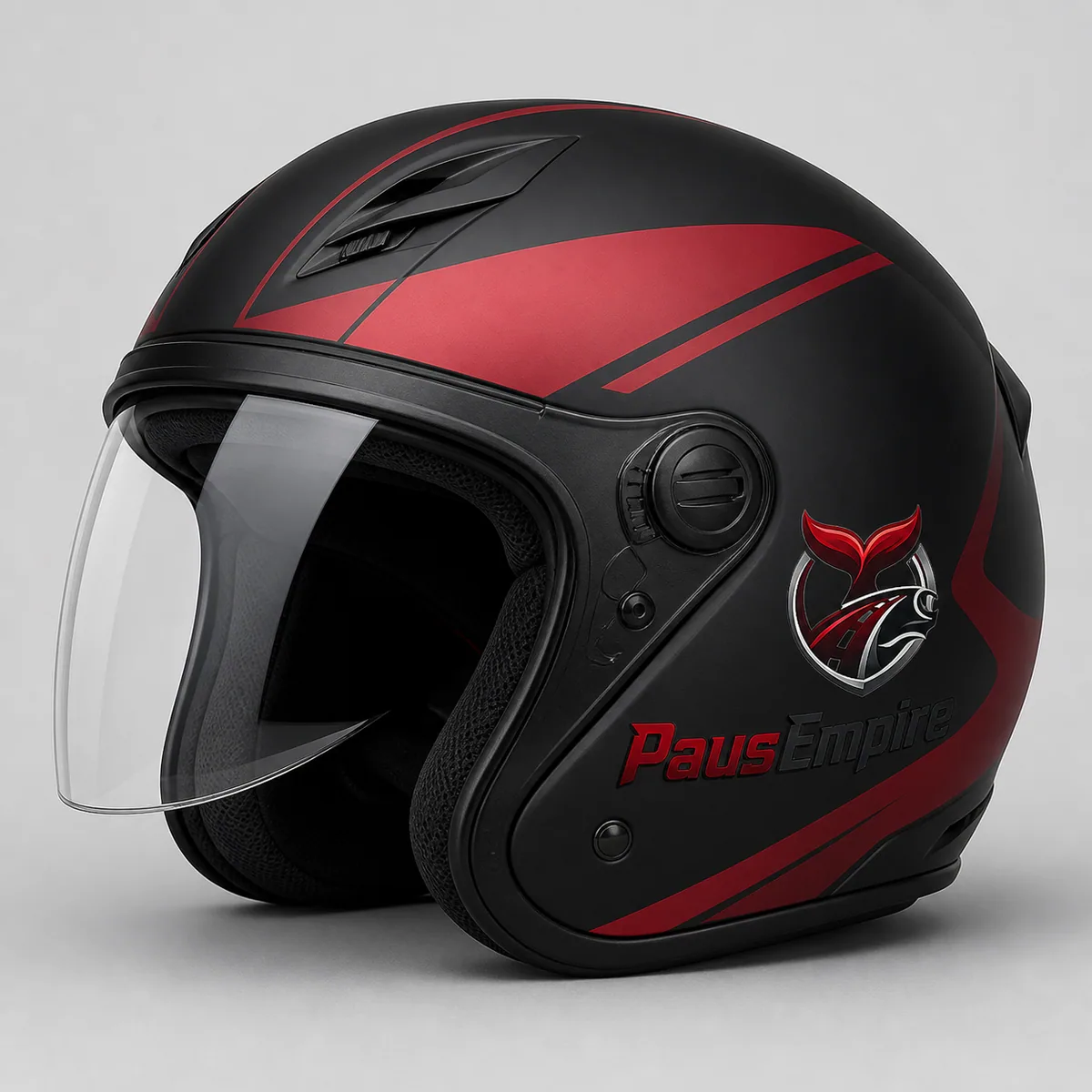 Helm Half Face PausEmpire tampak depan
